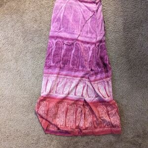 Express Pink and Purple Tie Maxi Skirt Skirt